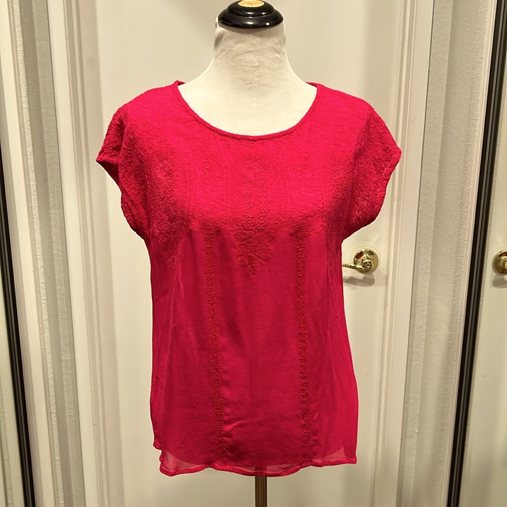 Anthropologie pink top